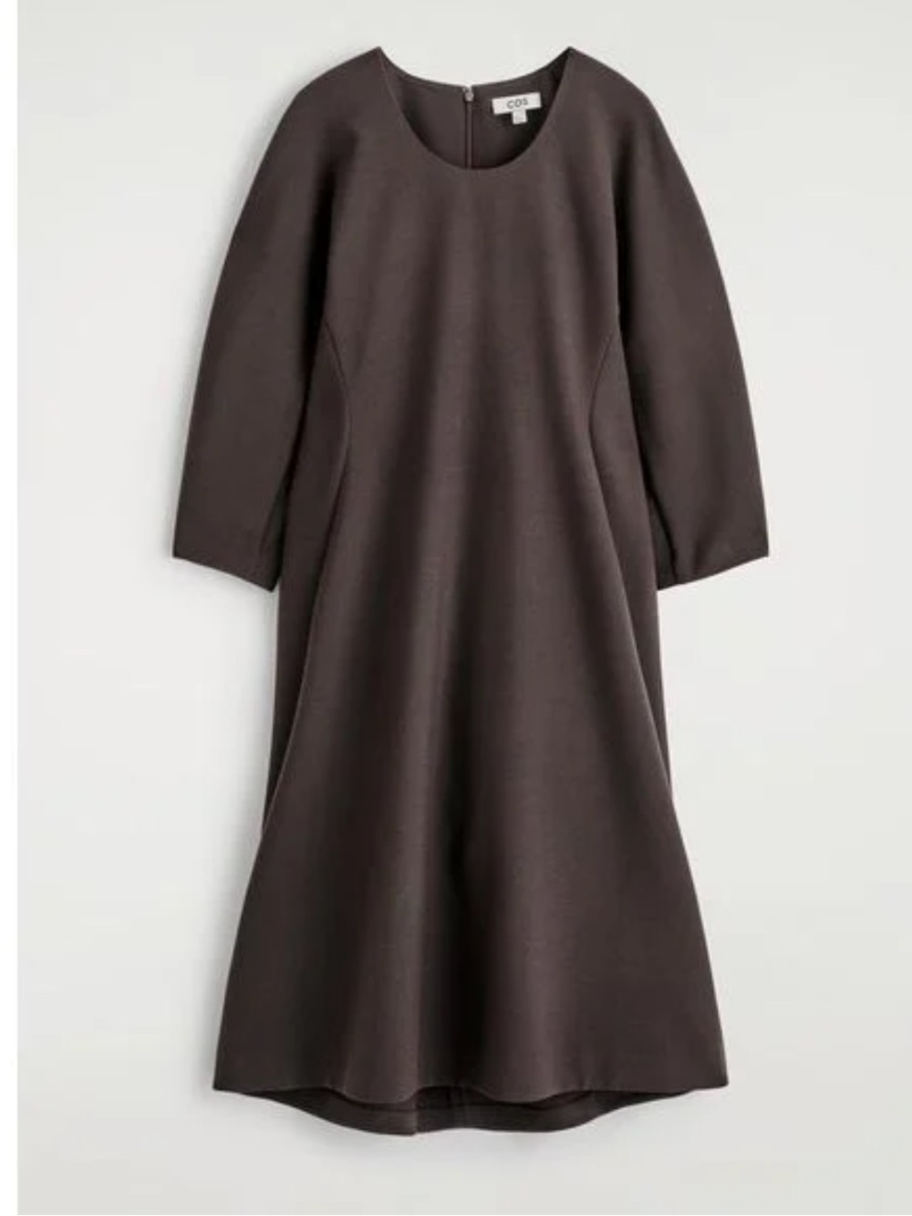 COS
Women's Black Sculpted Long-Sleeved Midi